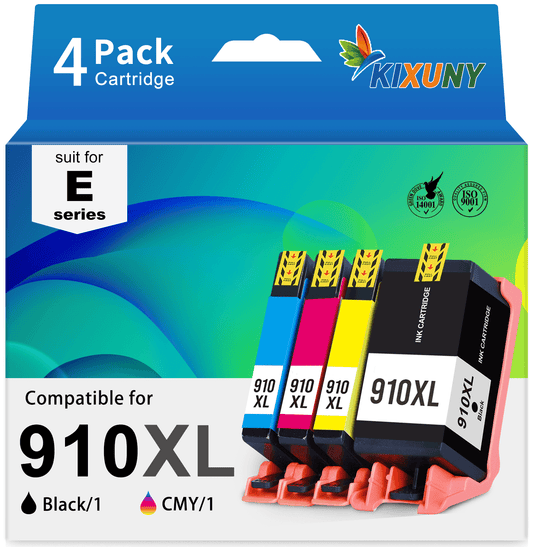 910XL Ink Cartridges Compatible for HP 910 Ink Cartridge Combo Pack for 910 HP Ink 910 (Black Cyan Magenta Yellow, 4 Pack)
