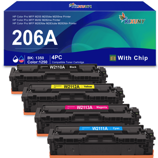 206A Toner Cartridges Compatible for HP 206A 206X Toner Cartridges 4 Pack