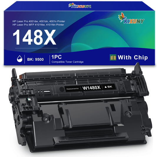 148X Toner Cartridge with Chip Compatible for HP 148X 148A W1480X W1480A Toner for Pro 4001dw 4001dn MFP 4101fdw 4101fdn Printer (1 Black)