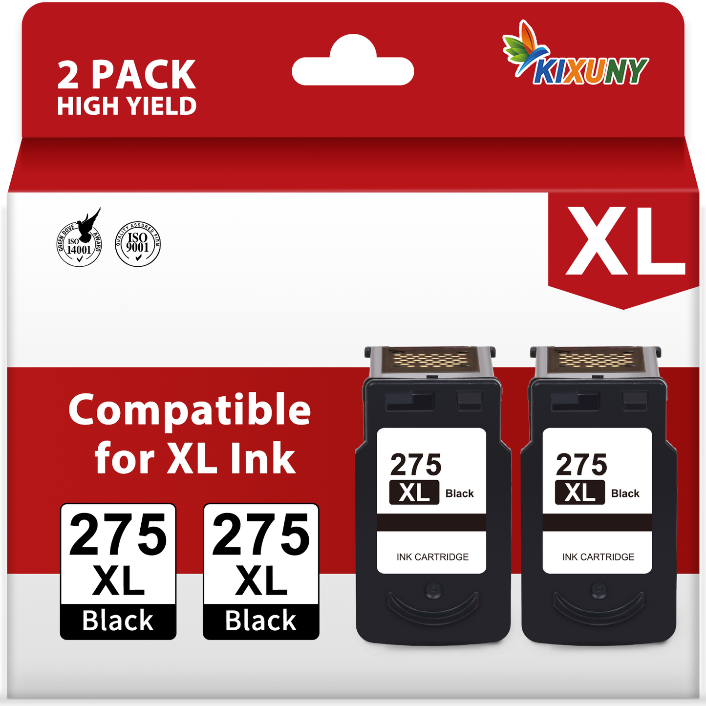 275XL Black Ink Cartridge Compatible for Canon 275 Ink for Canon Ink 275 for Canon PIXMA TS3520 TS3522 TS3500 TR4720 TR4700 Printer (Black, 2 Pack)