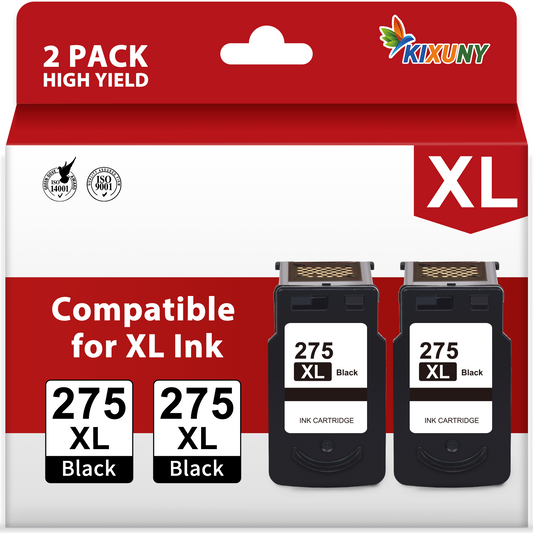 275XL Black Ink Cartridge Compatible for Canon 275 Ink for Canon Ink 275 for Canon PIXMA TS3520 TS3522 TS3500 TR4720 TR4700 Printer (Black, 2 Pack)